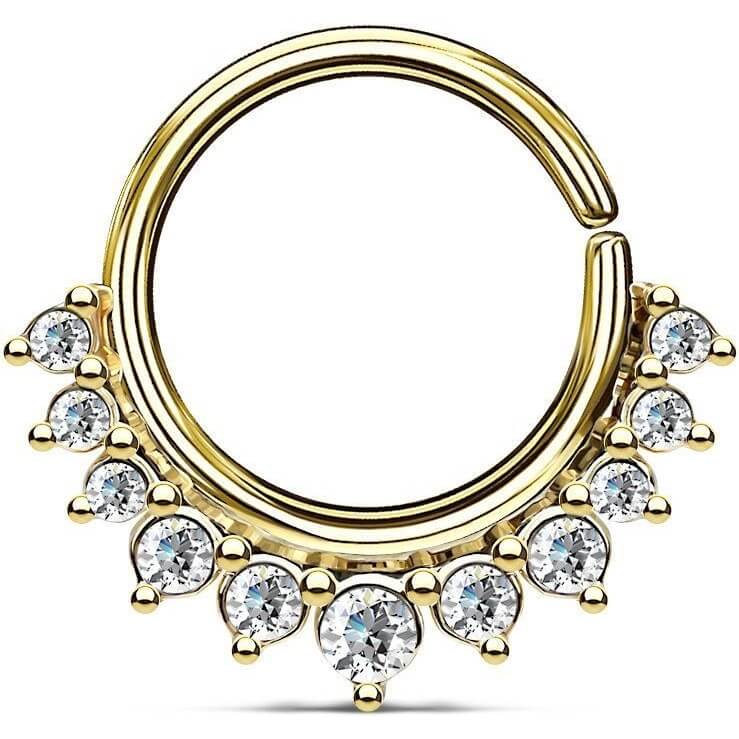 Crystal Paved Bendable Hoop for Septum & Cartilage
