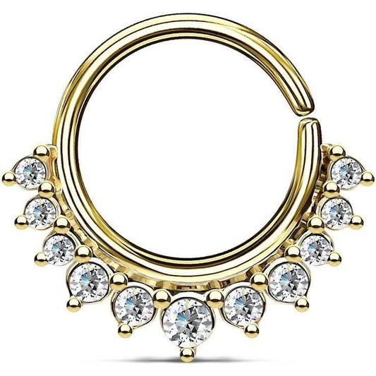 Crystal Paved Bendable Hoop for Septum & Cartilage