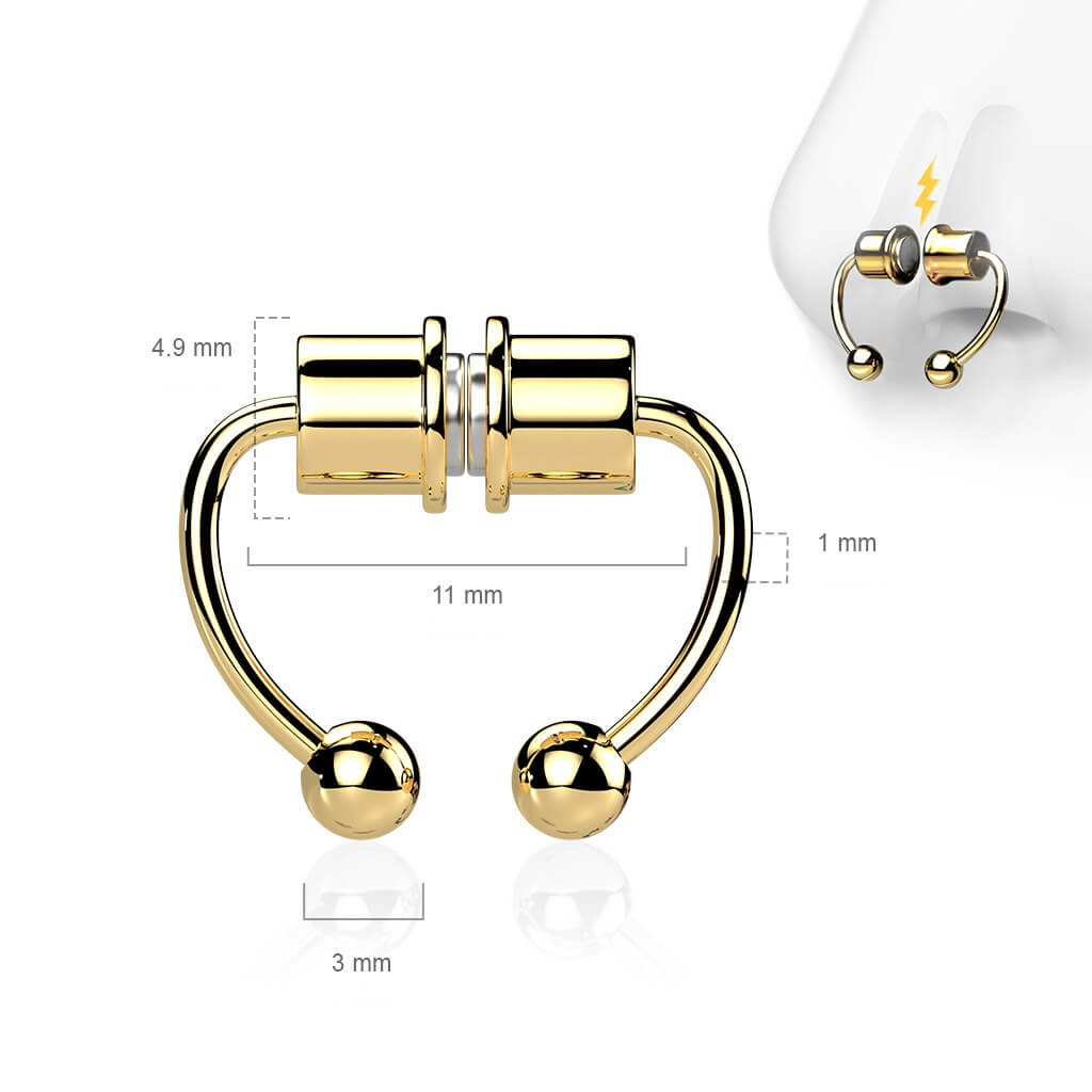 Magnetic Faux Septum Horseshoe Ring