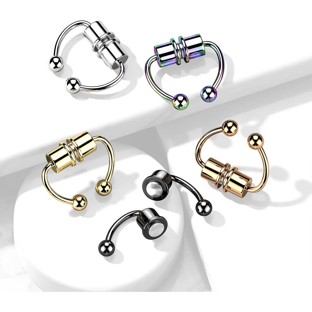 Magnetic Faux Septum Horseshoe Ring