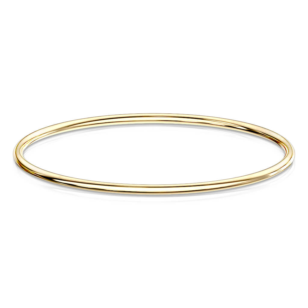 Thick Wire Stainless Steel Bangle Bracelet