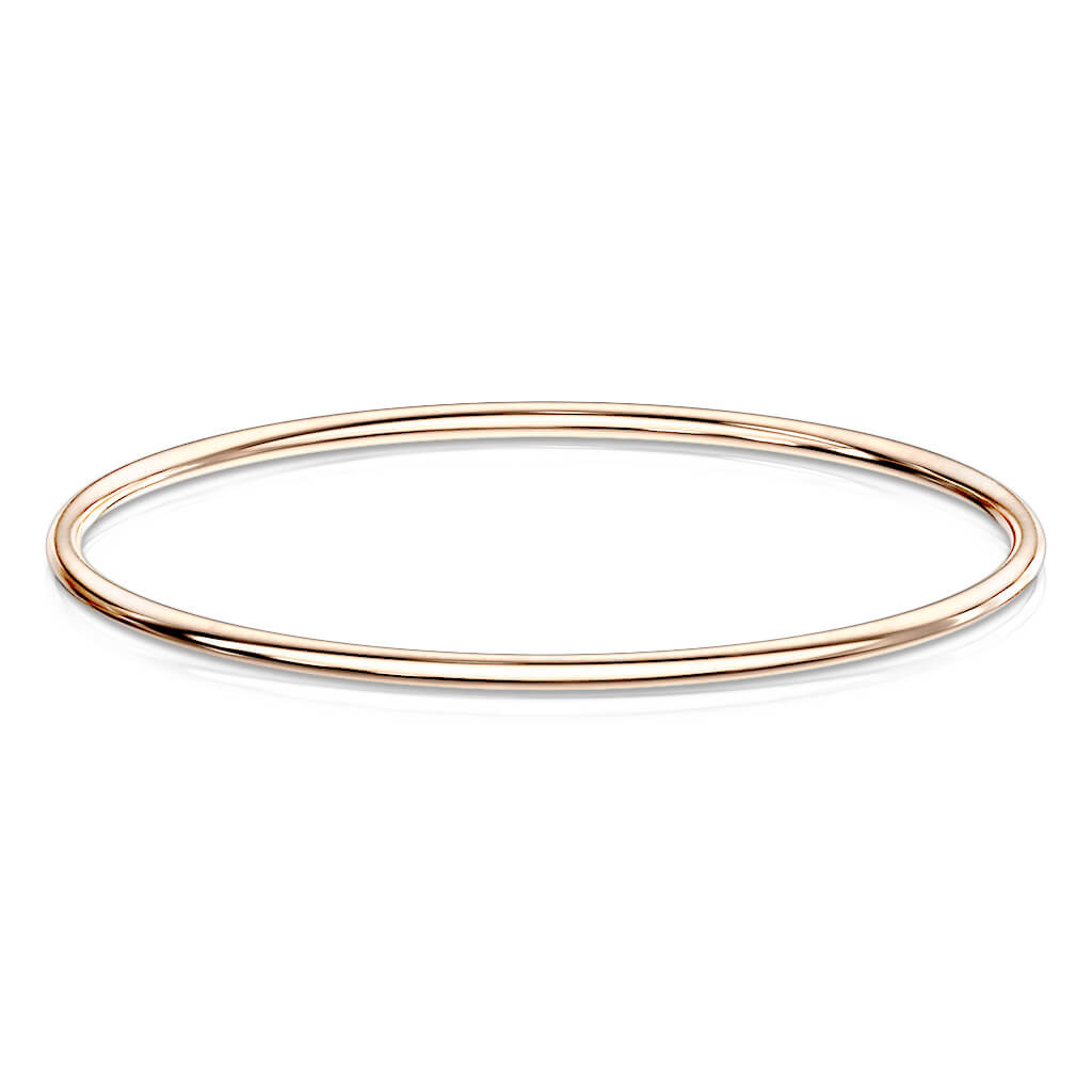 Thick Wire Stainless Steel Bangle Bracelet