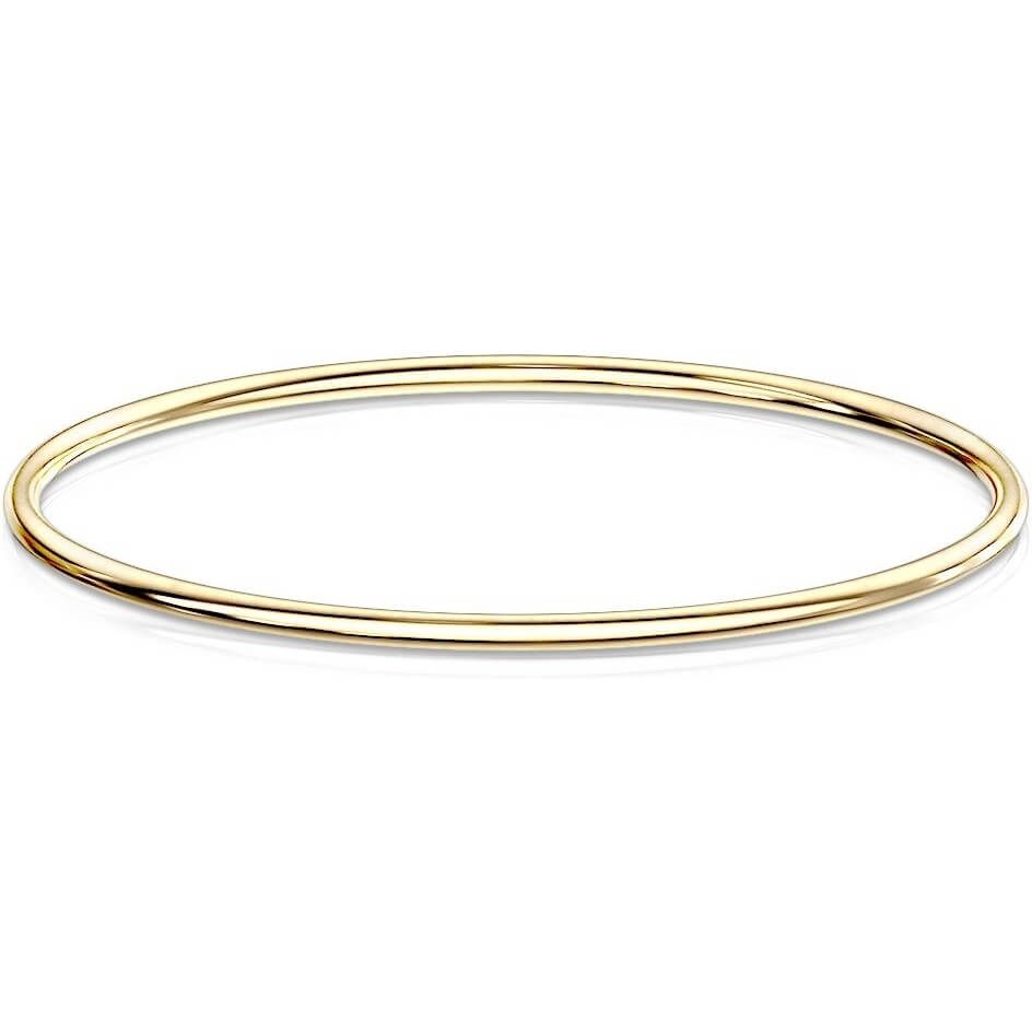 Thick Wire Stainless Steel Bangle Bracelet