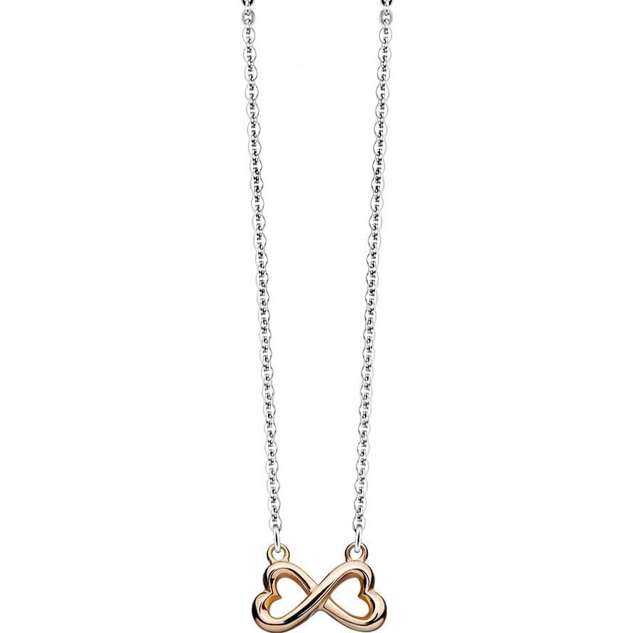 Rose Gold Infinity Heart Pendant Necklace