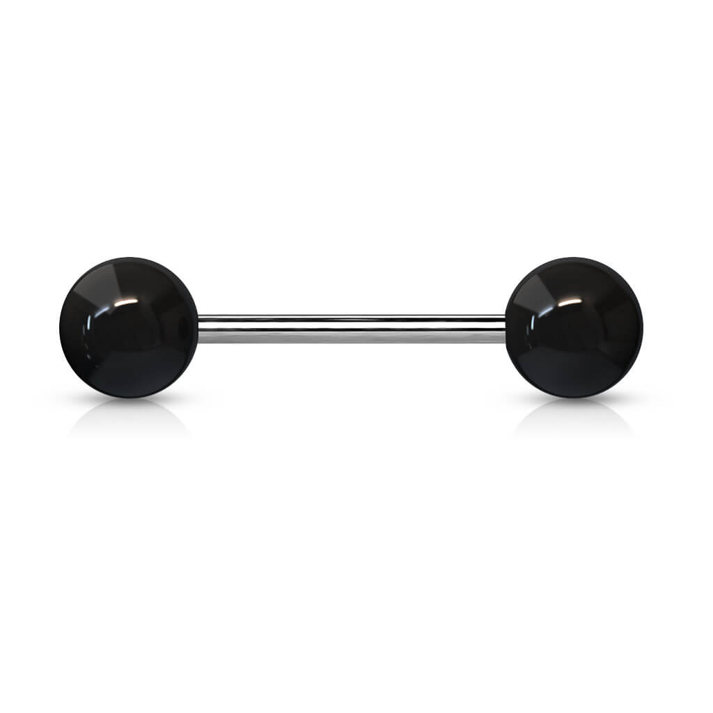 Acrylic Ball Ends Titanium Straight Barbell