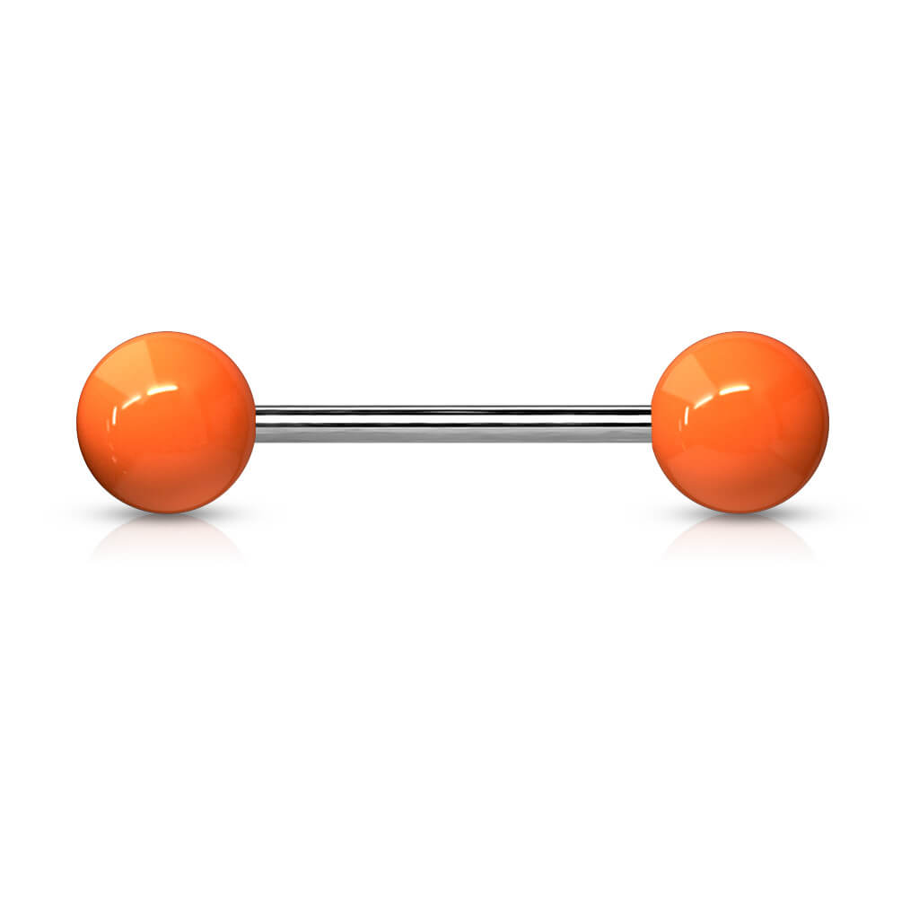 Acrylic Ball Ends Titanium Straight Barbell