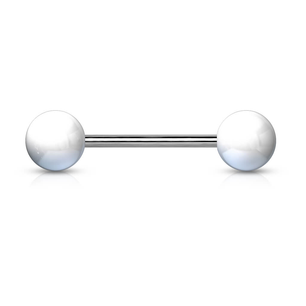 Acrylic Ball Ends Titanium Straight Barbell