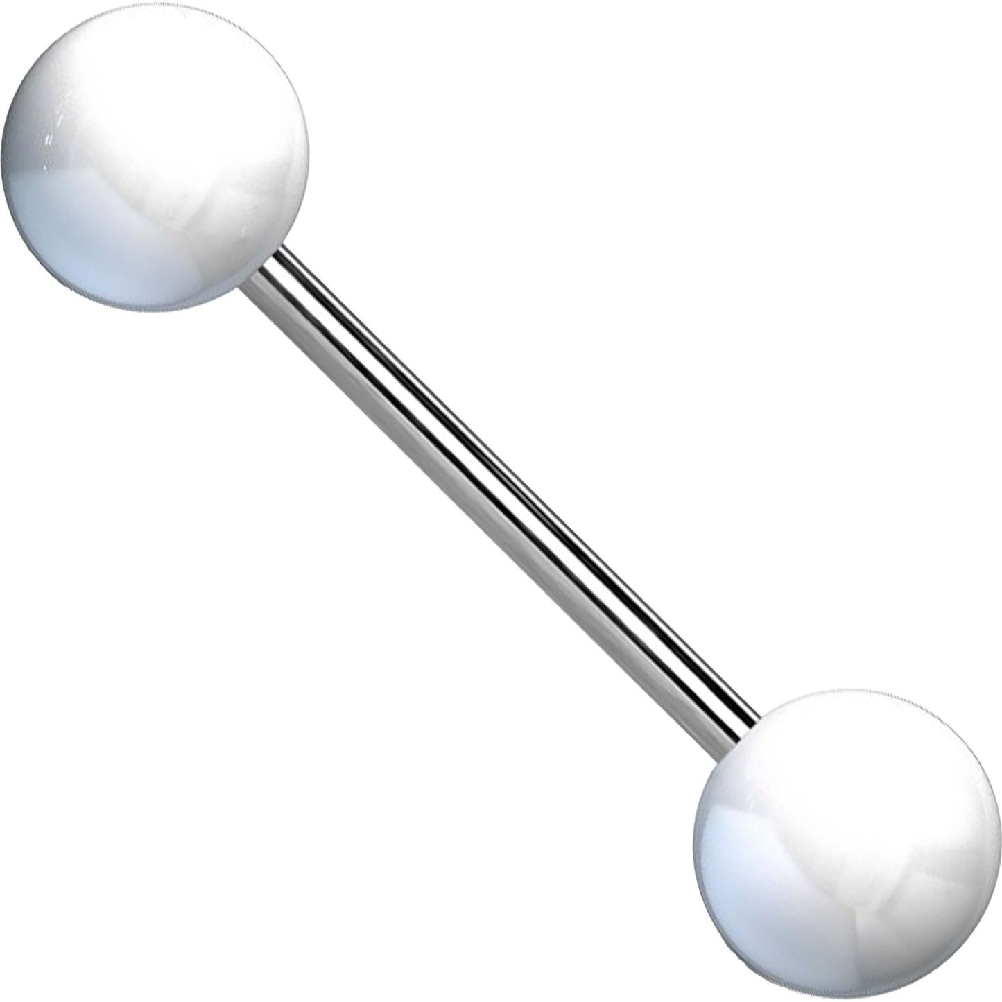 Acrylic Ball Ends Titanium Straight Barbell
