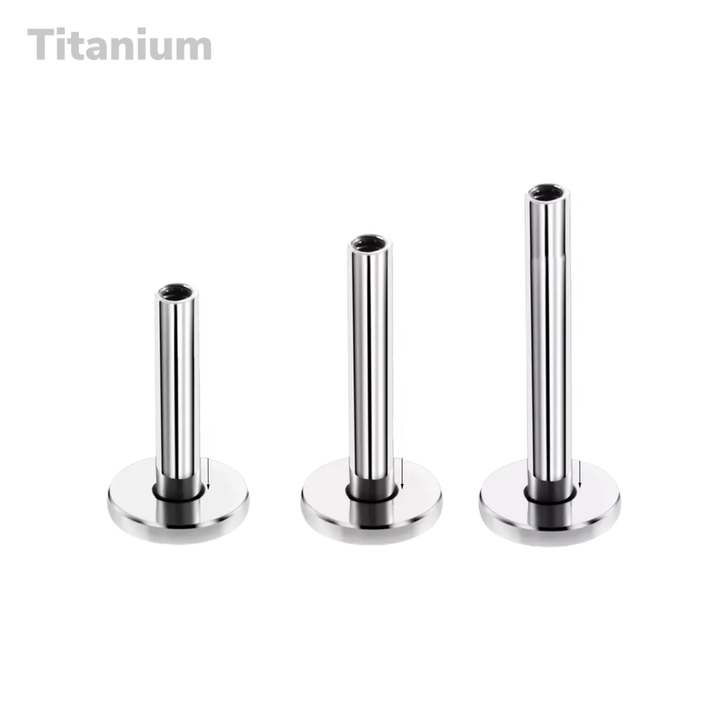 Titanium Internally Threaded 4mm Base Labret Posts