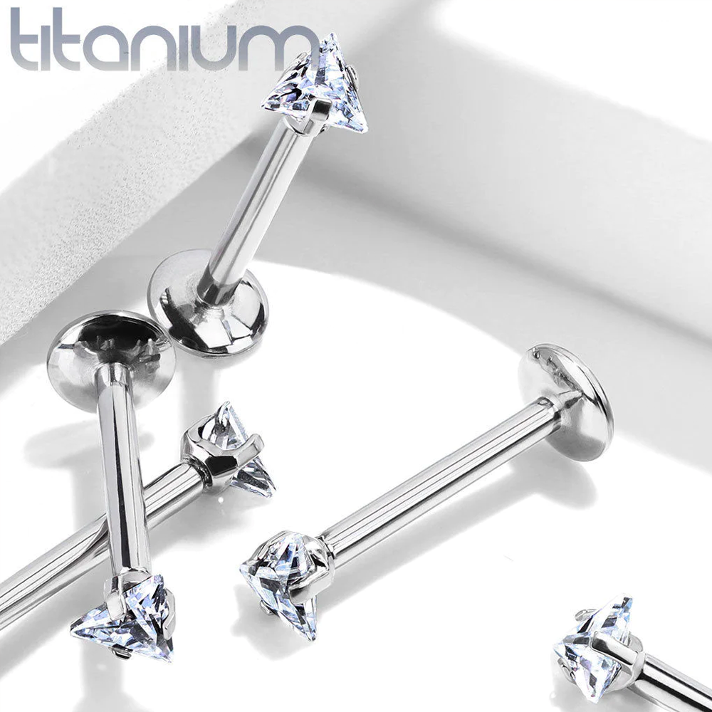Titanium Internally Threaded Triangle Labret