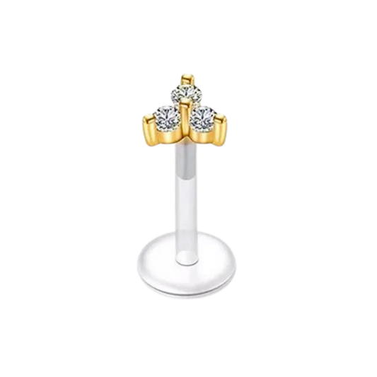 Trinity Gem Silicon Plastic Labret