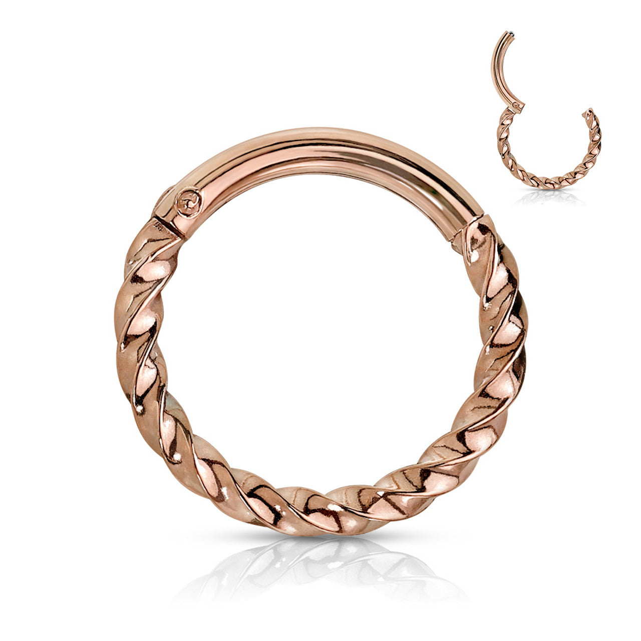 Twisted Hinged Hoop Earrings