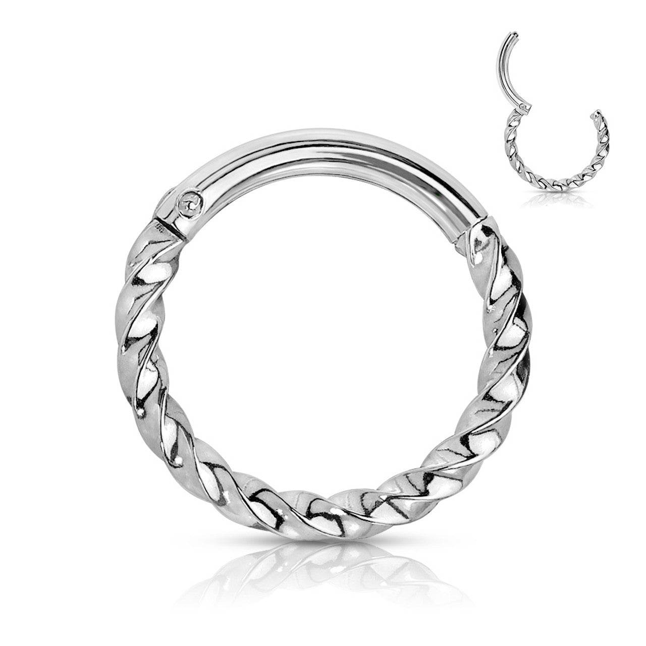 Twisted Hinged Hoop Earrings