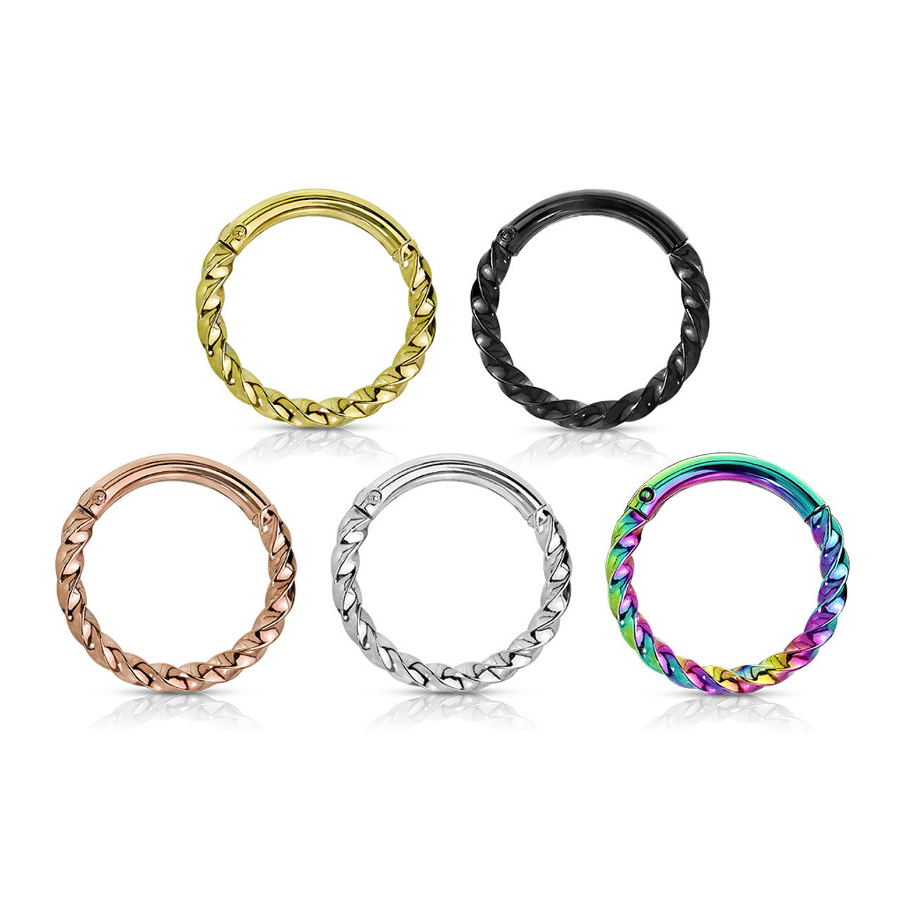 Twisted Hinged Hoop Earrings