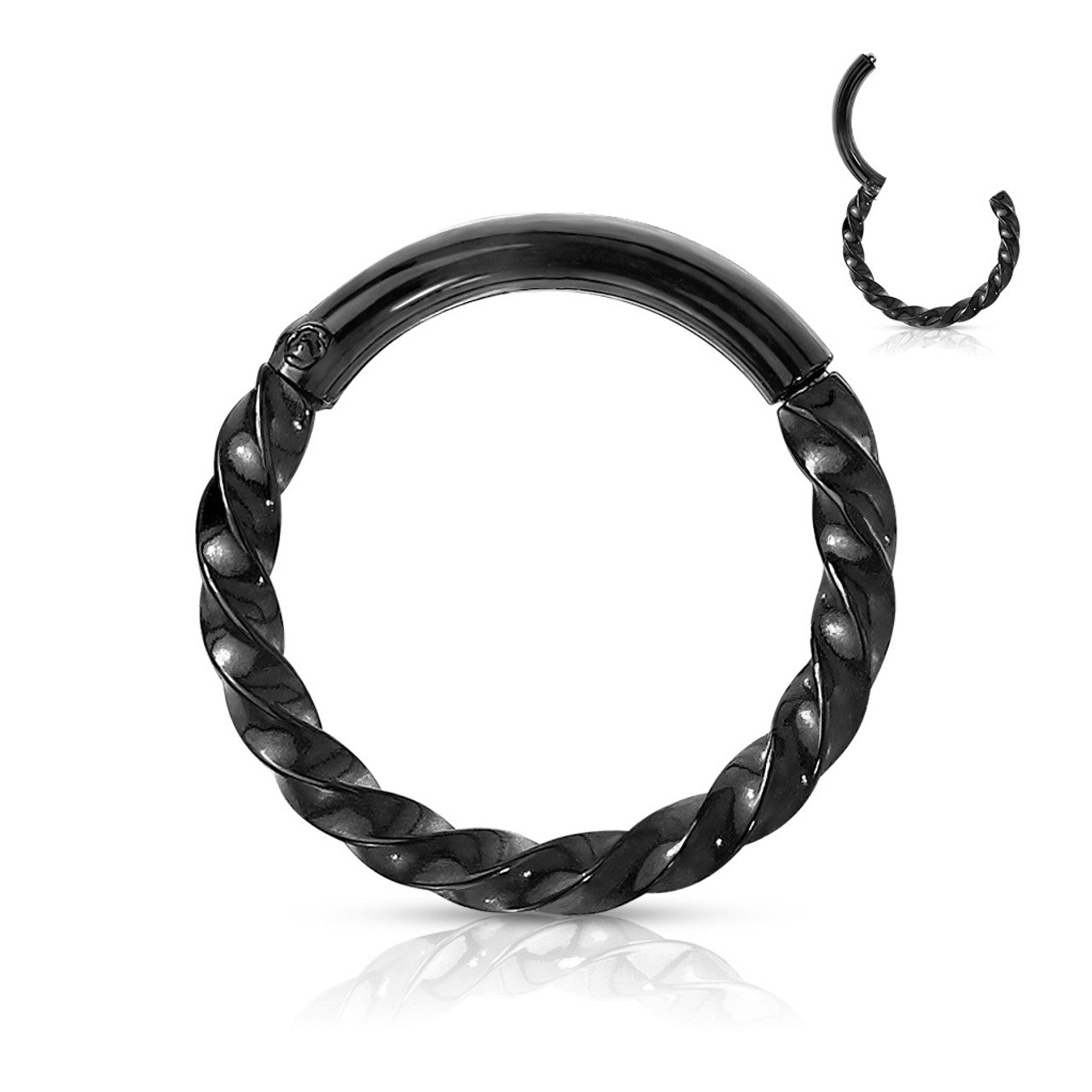 Twisted Hinged Hoop Earrings