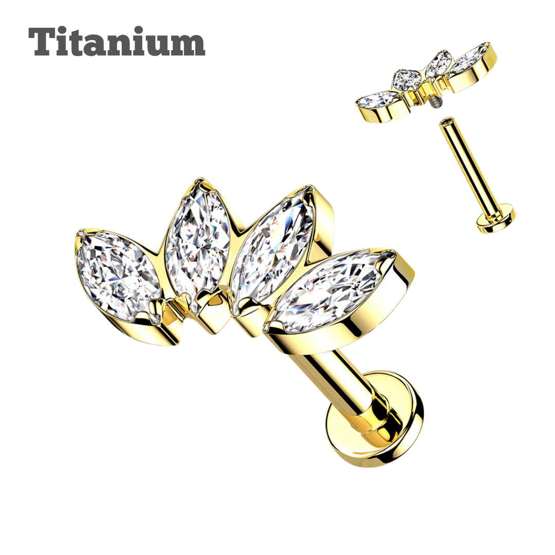 4 Marquis Titanium Labret