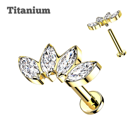 4 Marquis Titanium Labret