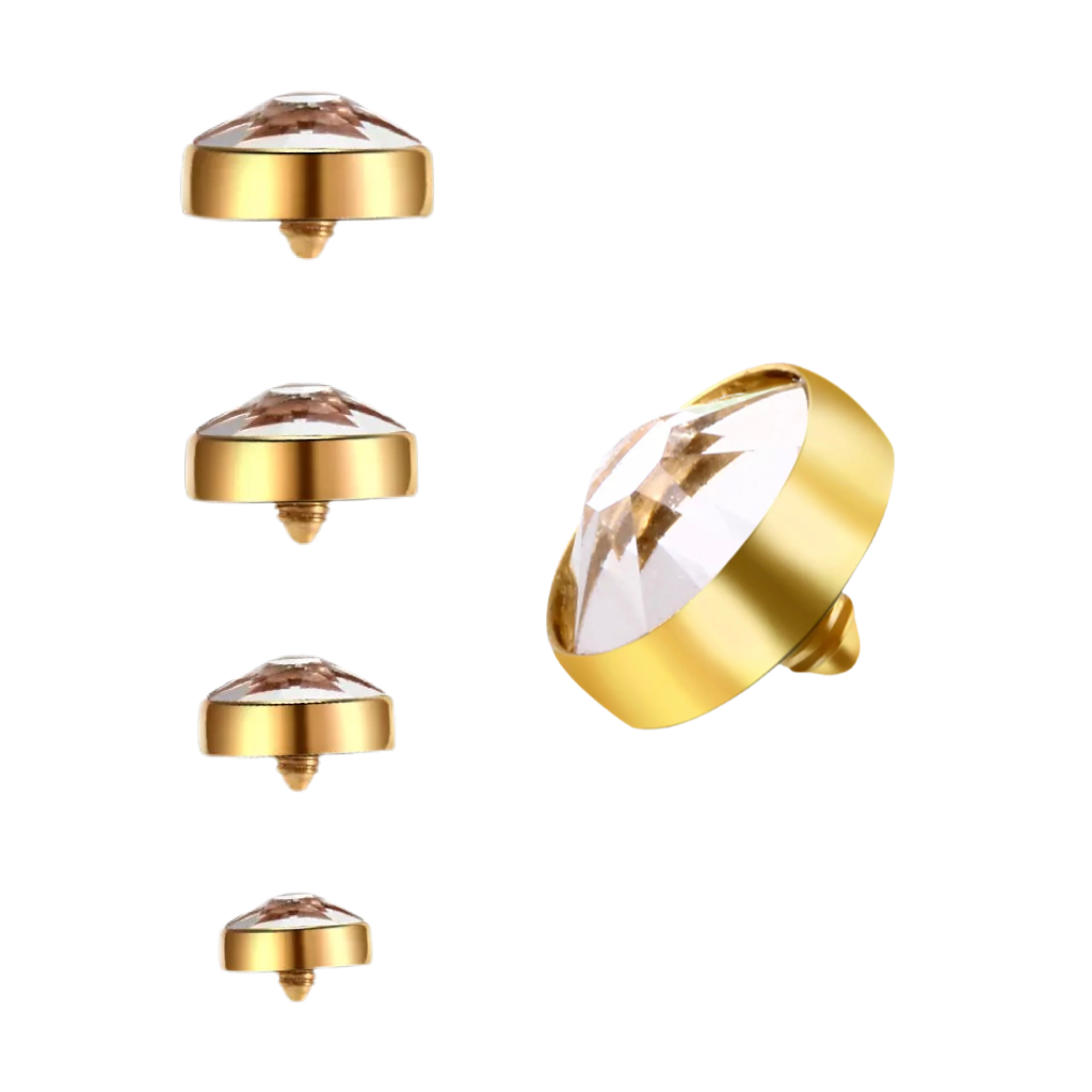 Bezeled Gem Dermal Anchor Top