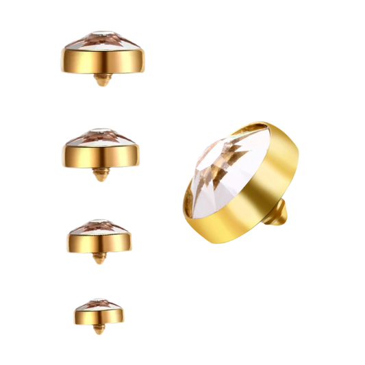 Bezeled Gem Dermal Anchor Top