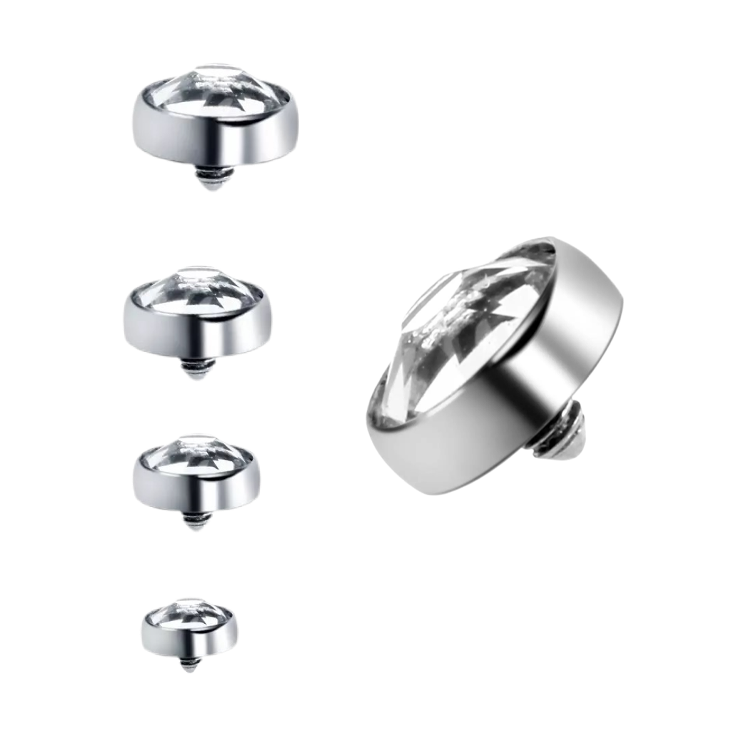 Bezeled Gem Dermal Anchor Top
