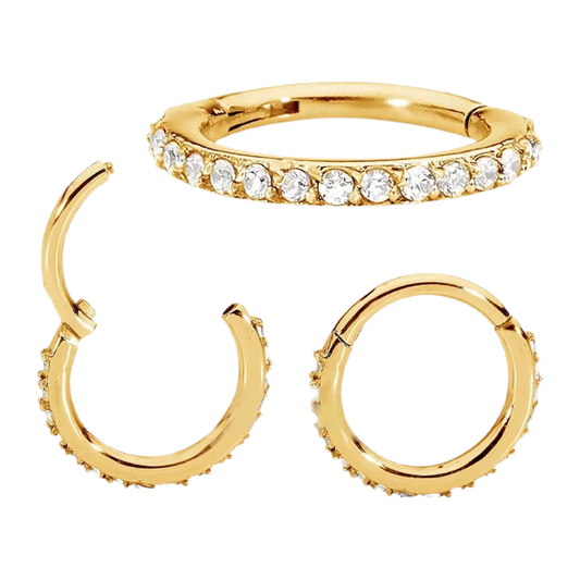 CZ Pavé Hinged Hoop