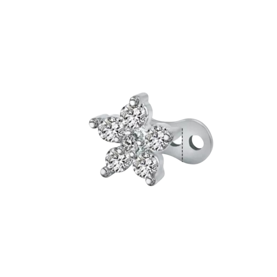 Flower All CZ Dermal Anchor Top