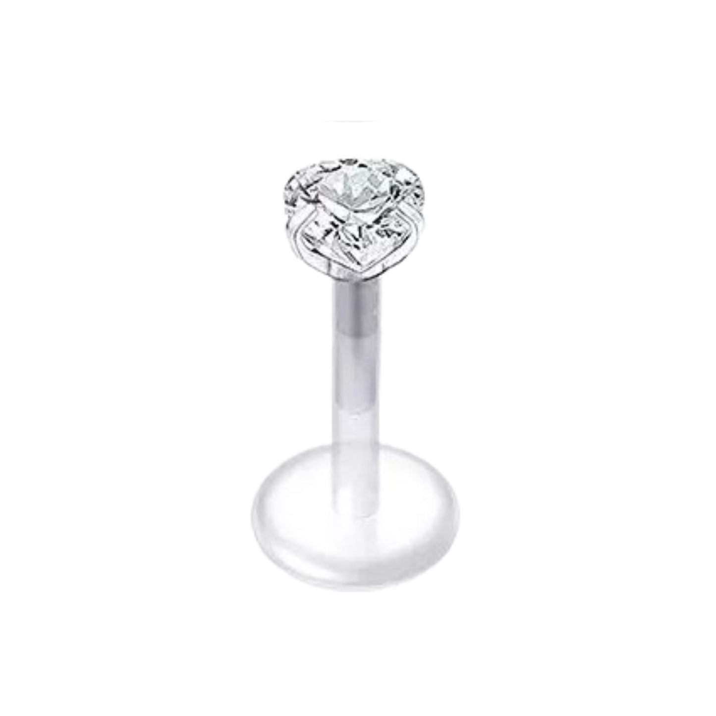 Heart Gem Silicon Plastic Labret