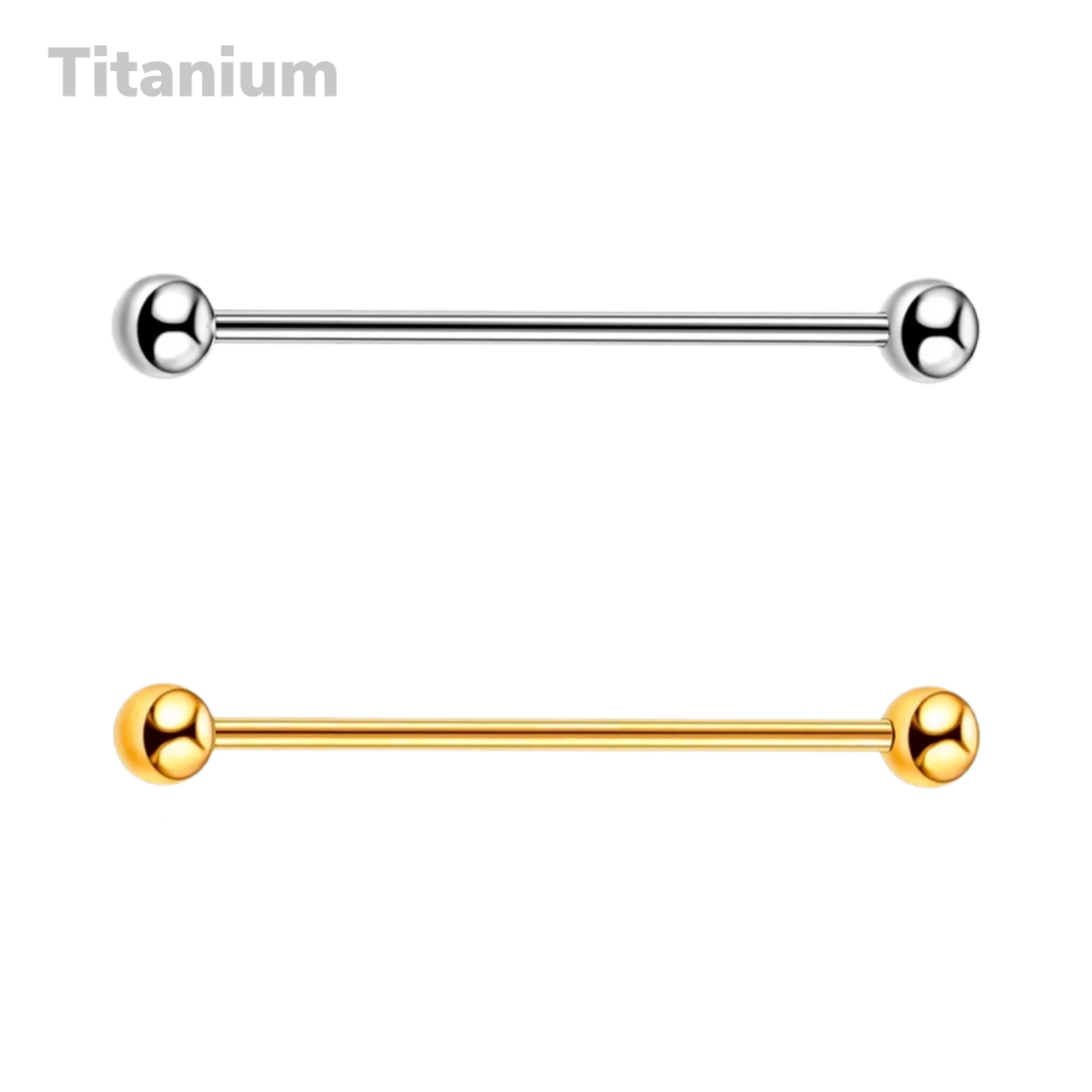 Titanium Plain Industrial Barbell