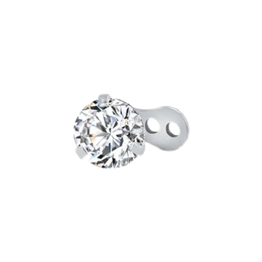 Round CZ Dermal Anchor Top