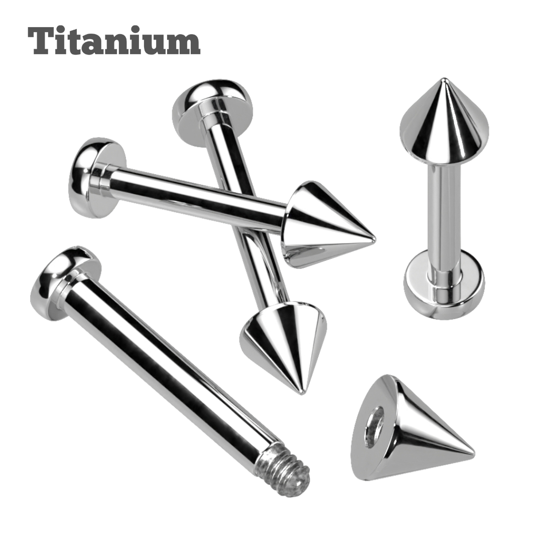 Spike Ends Threaded Titanium Labret