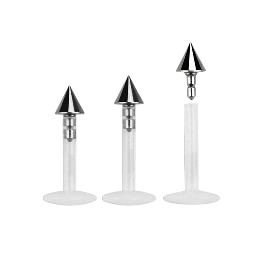 Spike Top Silicon Plastic Labret