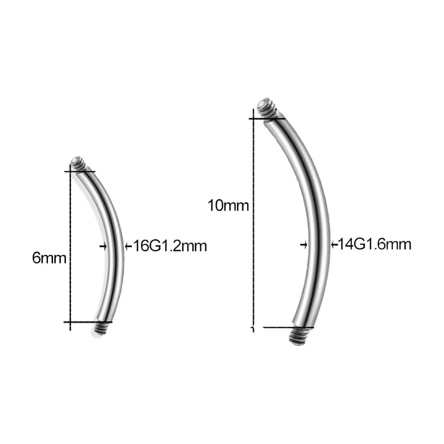 Curved Bar Piercing Jewelry