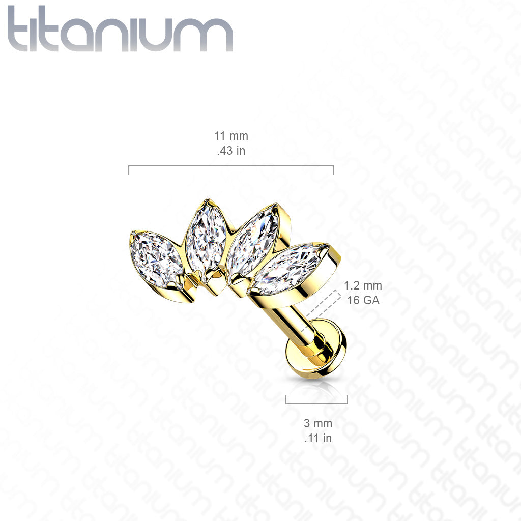 4 Marquis Titanium Labret
