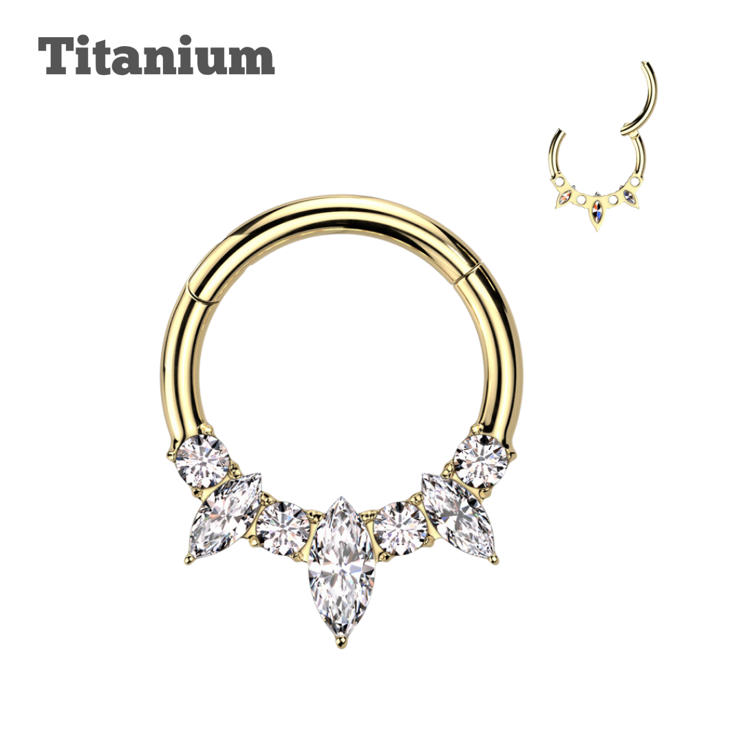 Titanium Arabelle Hinged Hoop