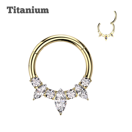 Titanium Arabelle Hinged Hoop