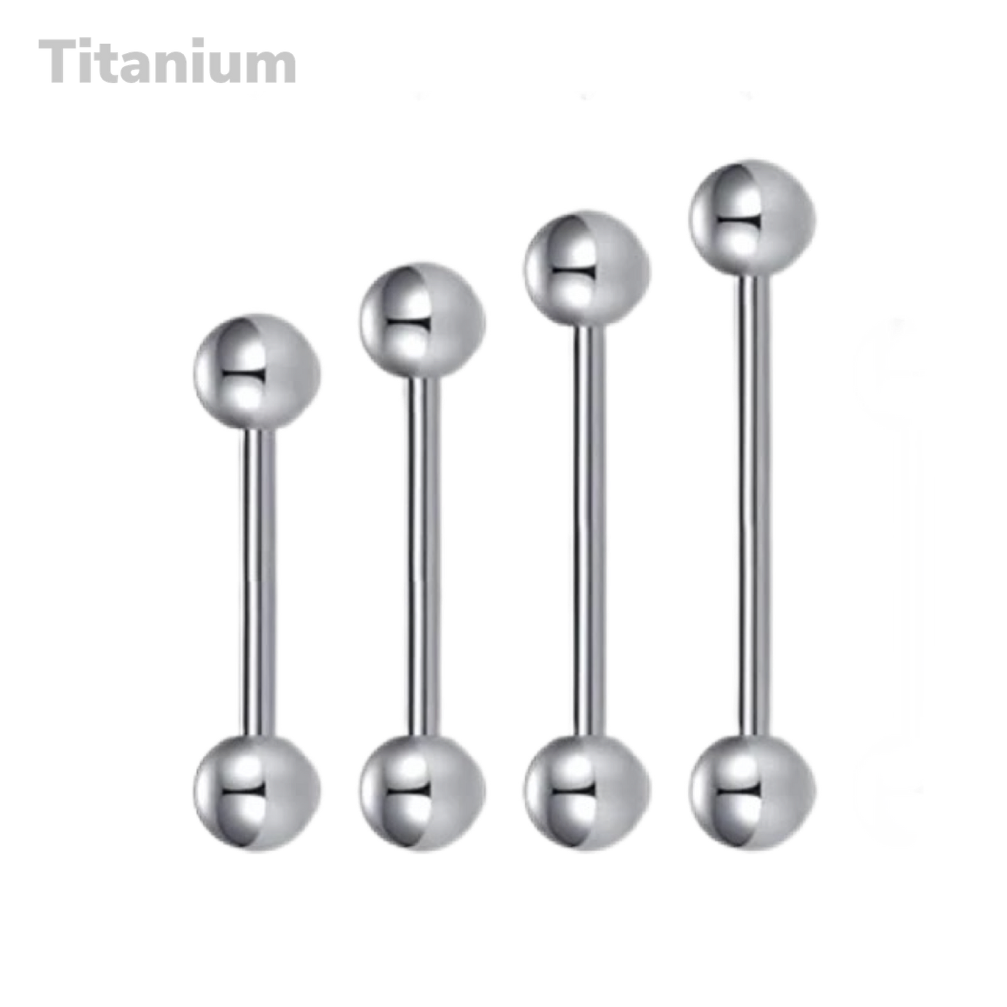 Titanium Ball Ends Straight Barbell