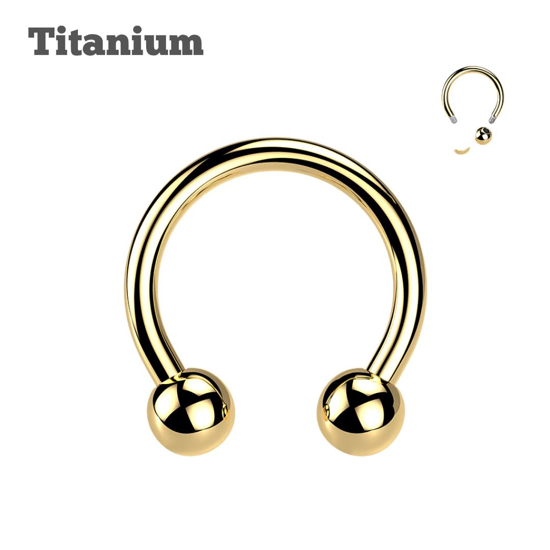 Titanium Ball Ends Horseshoe