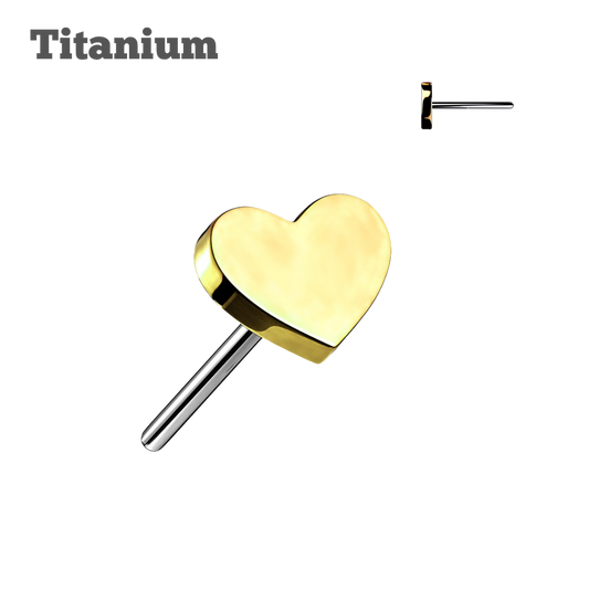 Titanium Plain Heart Threadless Top