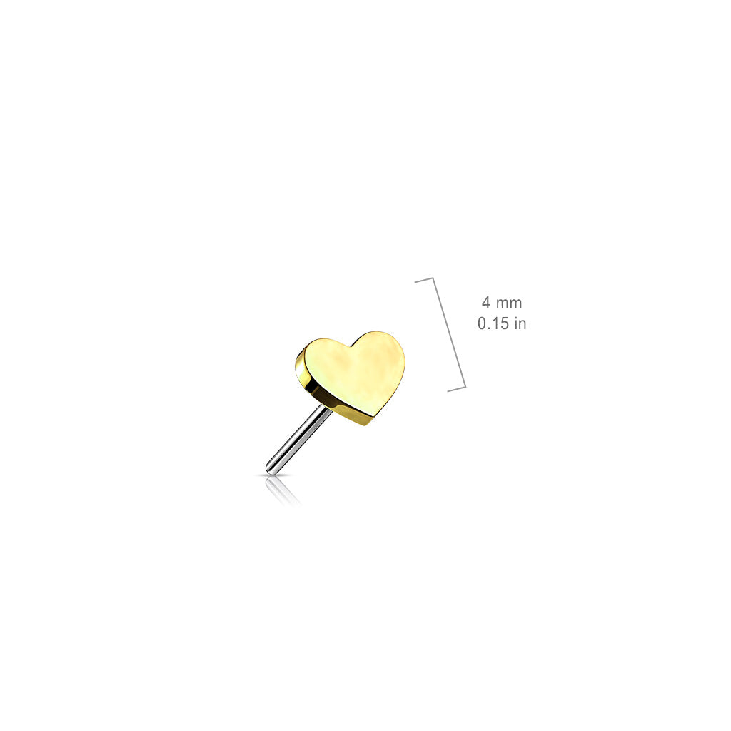 Titanium Plain Heart Threadless Top