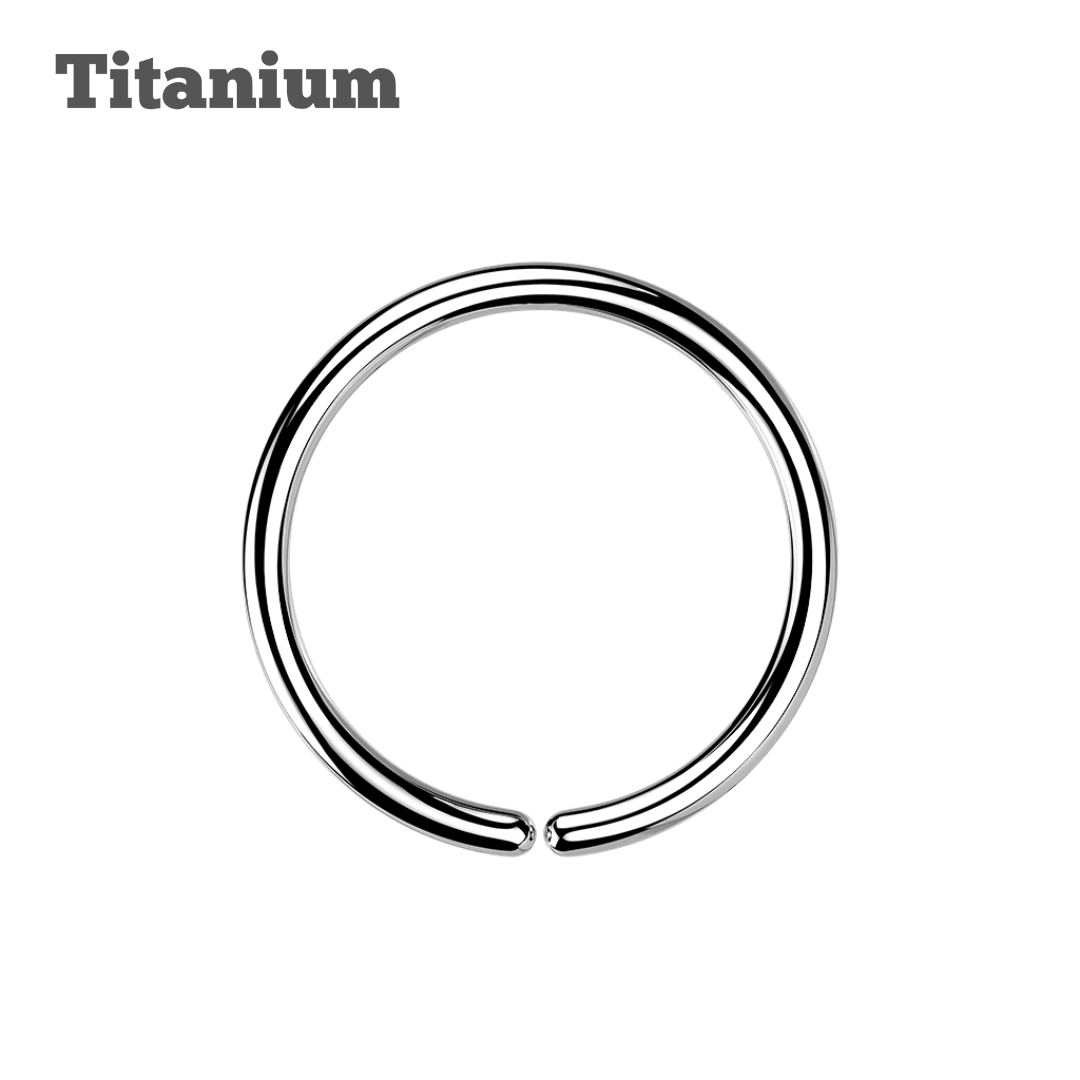Titanium Plain Seamless Hoop