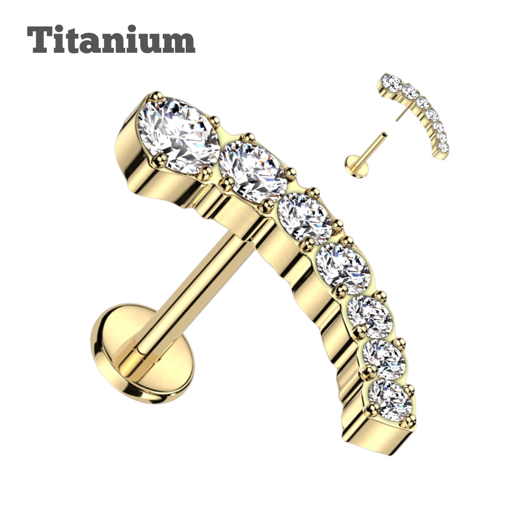 Titanium Snowball Threadless Labret