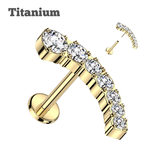 Titanium Snowball Threadless Labret