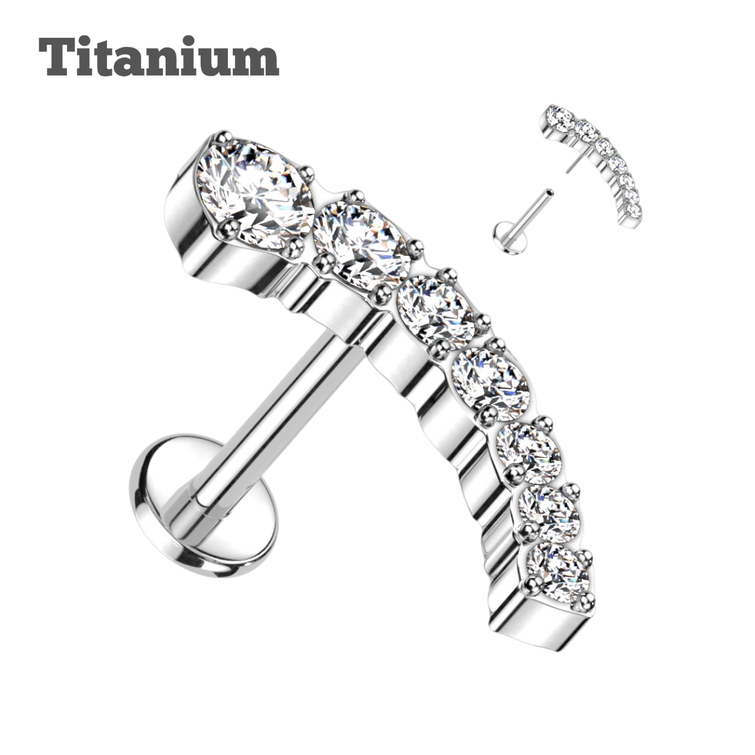 Titanium Snowball Threadless Labret