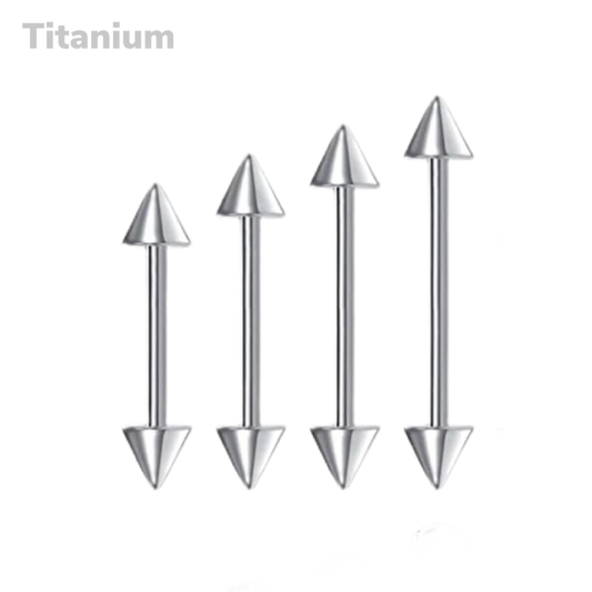 Titanium Spike Ends Stratight Barbell
