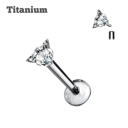 Titanium Internally Threaded Triangle Labret