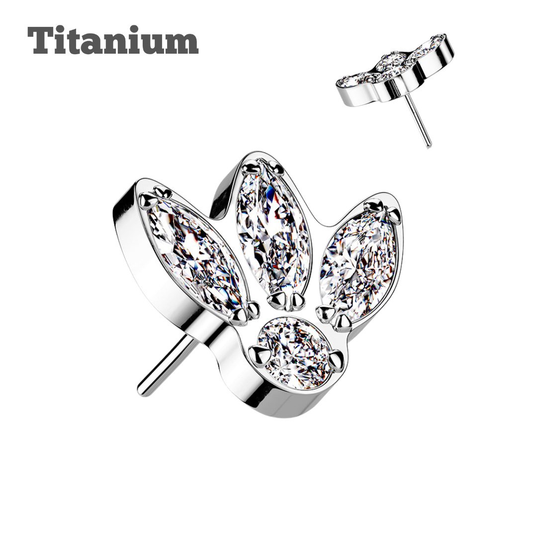 Triple Marquis Gem Titanium Threadless Top