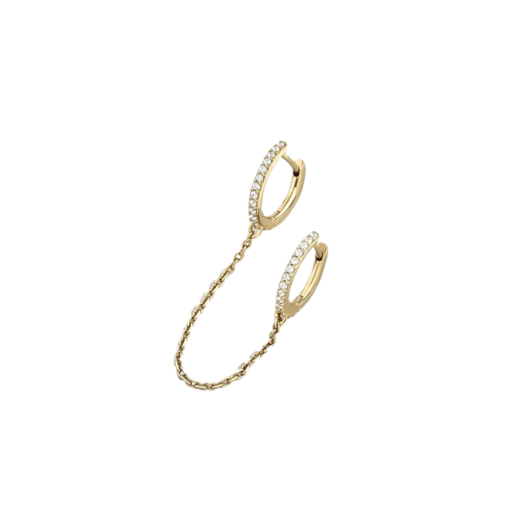 Chained Double CZ Pave Clicker