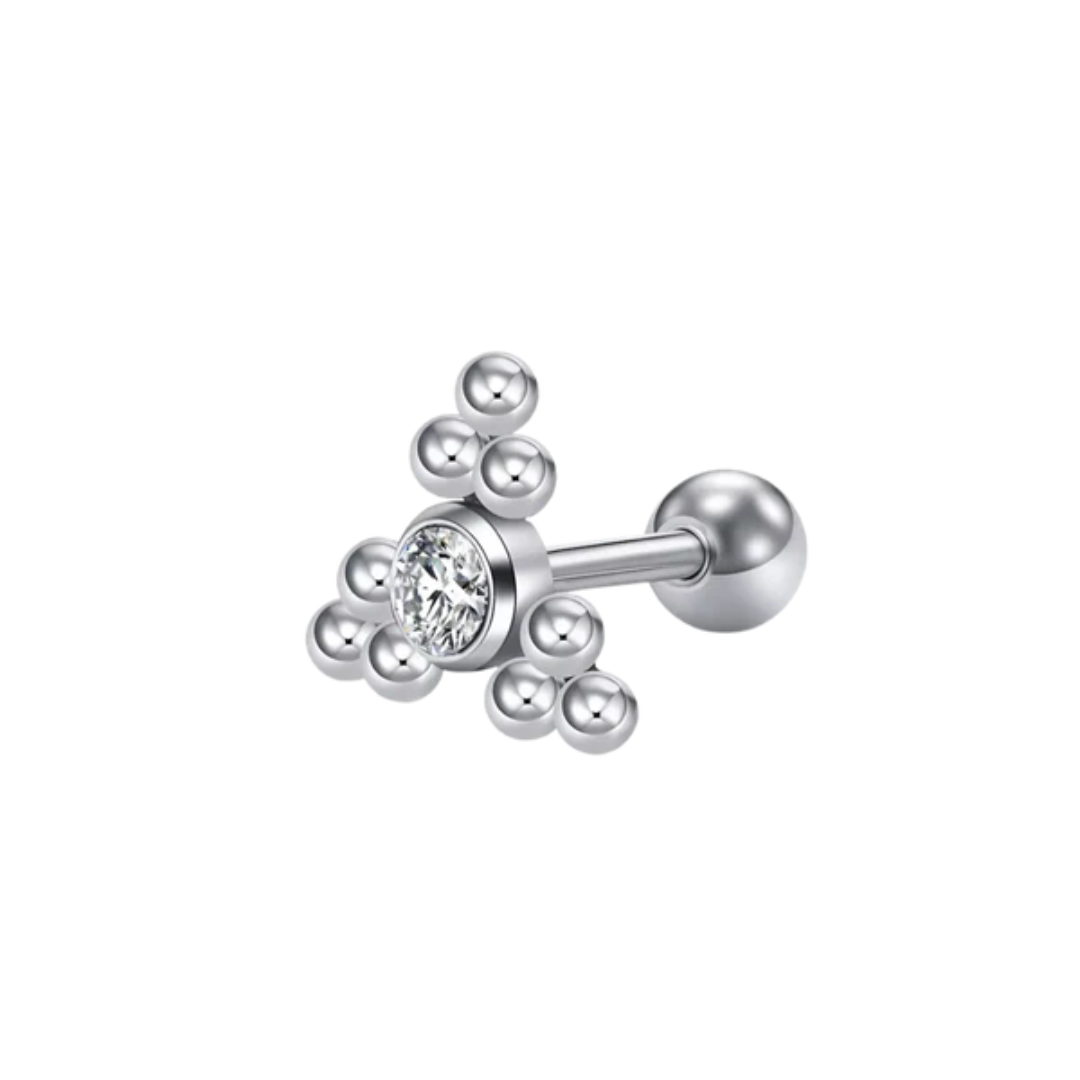 Tribeaded Gem Barbell